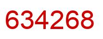 Number 634268 red image