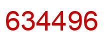 Number 634496 red image