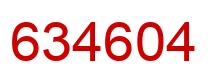 Number 634604 red image