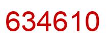 Number 634610 red image
