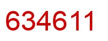 Number 634611 red image