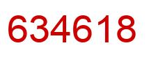 Number 634618 red image