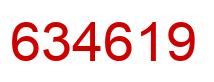 Number 634619 red image