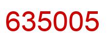 Number 635005 red image