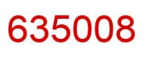 Number 635008 red image