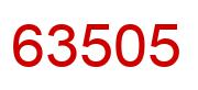 Number 63505 red image