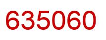 Number 635060 red image