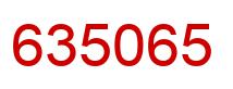 Number 635065 red image