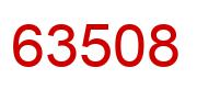 Number 63508 red image