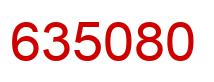 Number 635080 red image