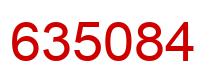 Number 635084 red image