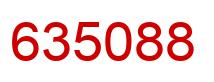 Number 635088 red image