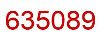 Number 635089 red image