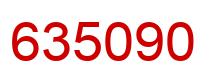 Number 635090 red image