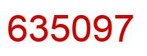 Number 635097 red image