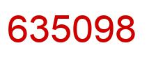Number 635098 red image