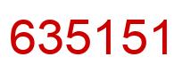Number 635151 red image
