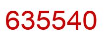 Number 635540 red image