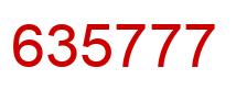 Number 635777 red image