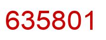 Número 635801 imagen rojo