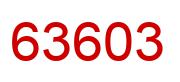 Number 63603 red image