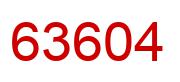 Number 63604 red image