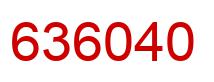 Number 636040 red image