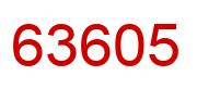 Number 63605 red image