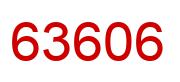 Number 63606 red image