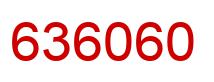 Number 636060 red image