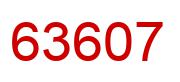 Number 63607 red image