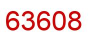Number 63608 red image