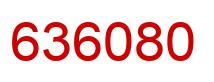Number 636080 red image