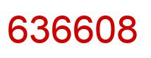Number 636608 red image