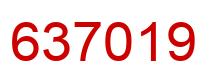 Number 637019 red image