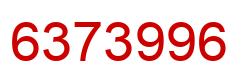 Number 6373996 red image