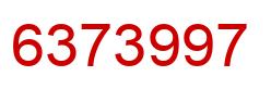 Number 6373997 red image