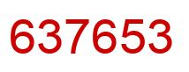 Número 637653 imagen rojo