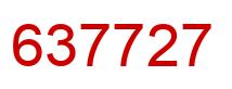 Number 637727 red image