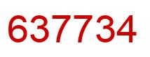 Number 637734 red image