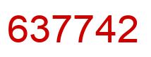 Number 637742 red image