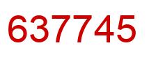 Number 637745 red image