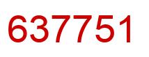 Number 637751 red image