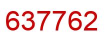 Number 637762 red image
