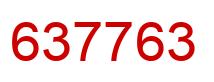 Number 637763 red image