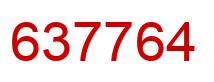 Number 637764 red image
