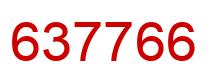 Number 637766 red image