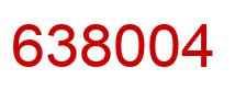 Number 638004 red image