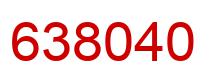 Number 638040 red image