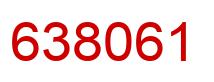 Number 638061 red image
